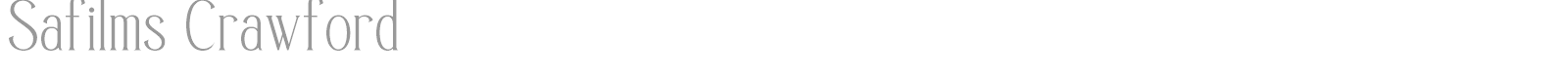 Safilms Crawford font preview